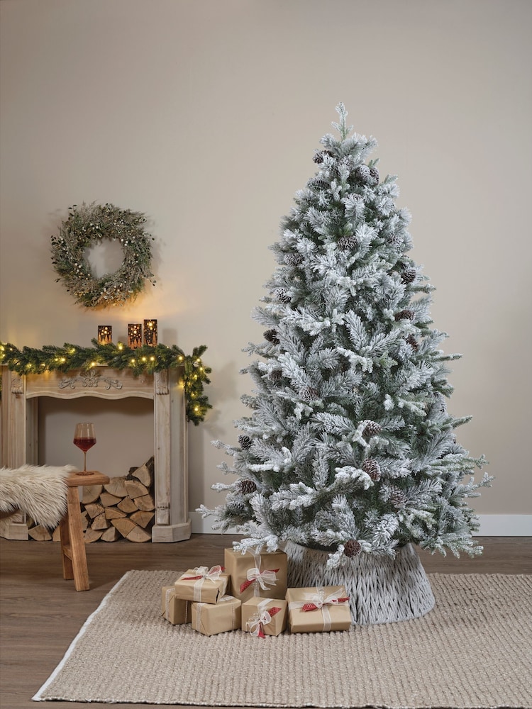 Everlands Lusanne Fir 7ft Snowy Christmas Tree - Image 1 of 4 Everlands Lusanne Fir 7ft Snowy Christmas Tree - Image 1 of 4