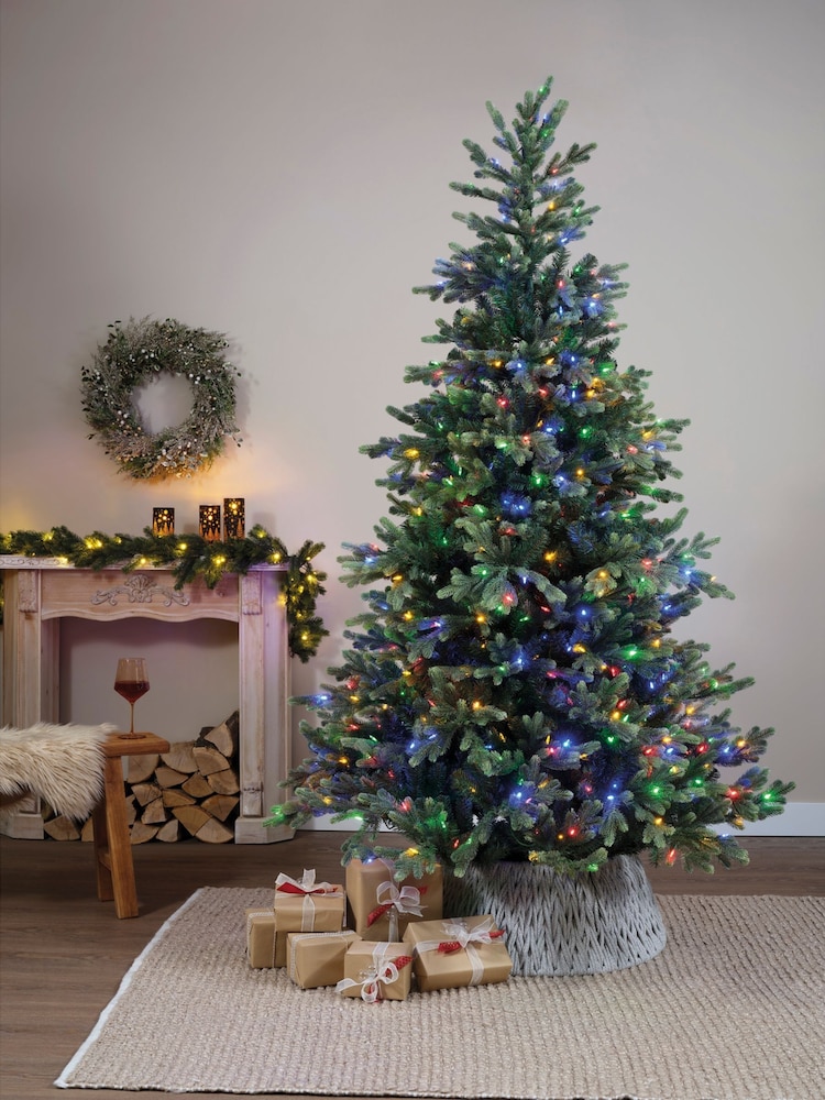 Everlands Geneva Fir Pre Lit Colour Switch 7.5ft Christmas Tree - Image 2 of 8