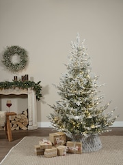 Everlands Green Norway Spruce 7ft Pre Lit Snowy Christmas Tree - Image 1 of 8