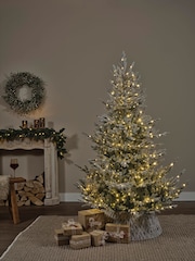 Everlands Green Norway Spruce 7ft Pre Lit Snowy Christmas Tree - Image 2 of 8