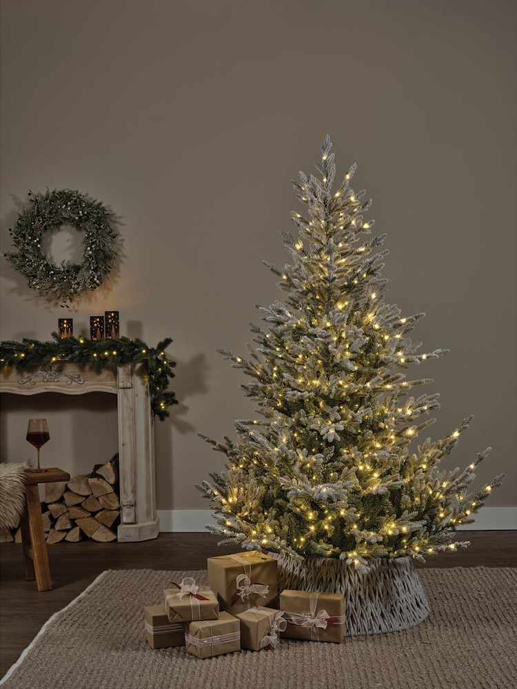 Everlands Green Norway Spruce 7ft Pre Lit Snowy Christmas Tree - Image 2 of 8