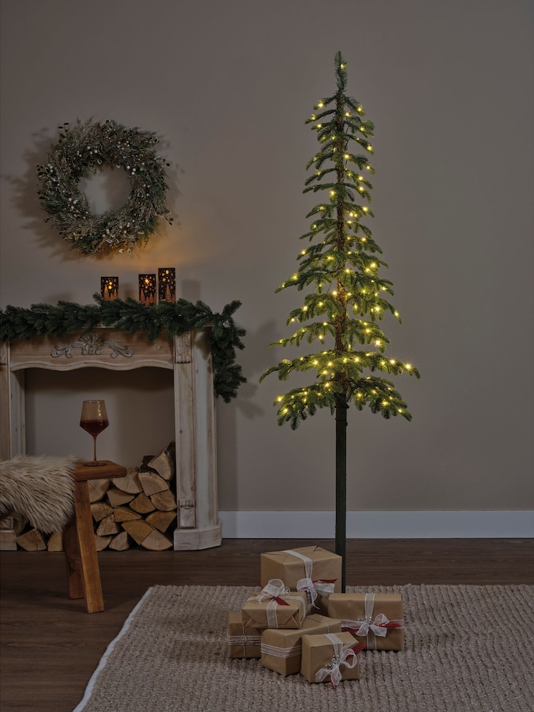 Everlands Green Alpine Fir 6ft Pre Lit Slim Slim Christmas Tree - Image 2 of 6