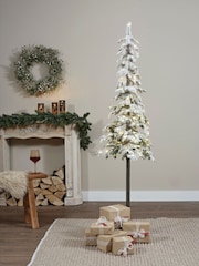 Everlands Green Alpine Fir 6ft Pre Lit Snowy Christmas Tree - Image 1 of 6