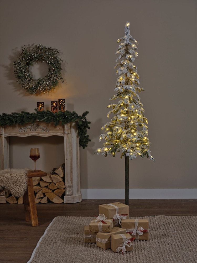 Everlands Green Alpine Fir 6ft Pre Lit Snowy Christmas Tree - Image 2 of 6