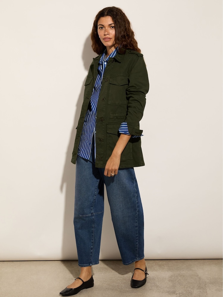 Baukjen Blue Nixi Stretch Denim Barrel Jeans - Image 1 of 4 Baukjen Blue Nixi Stretch Denim Barrel Jeans - Image 1 of 4