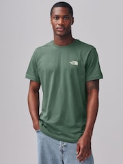 The North Face Green Mens Simple Dome T-Shirt - Image 1 of 7