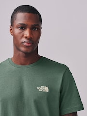 The North Face Green Mens Simple Dome T-Shirt - Image 4 of 7