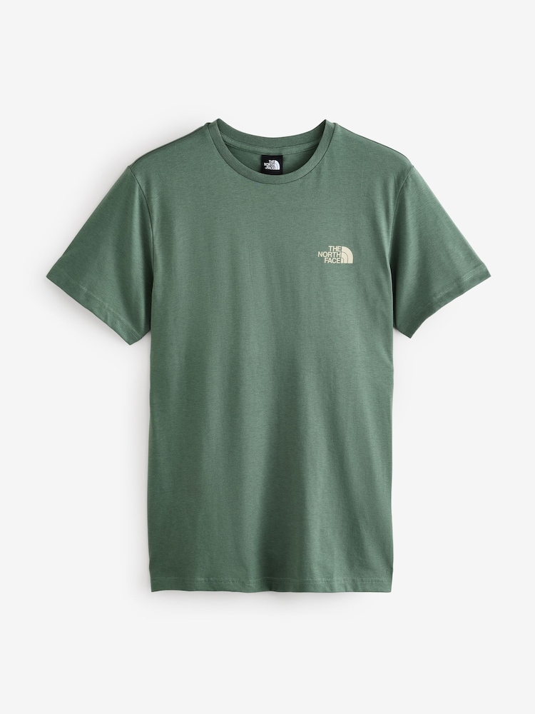 The North Face Green Mens Simple Dome T-Shirt - Image 7 of 7