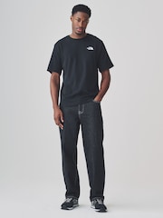 The North Face Black Moutain Sketch Back Print Relaxed 100% Cotton T-Shirt - Image 2 of 5