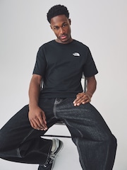 The North Face Black Moutain Sketch Back Print Relaxed 100% Cotton T-Shirt - Image 3 of 5