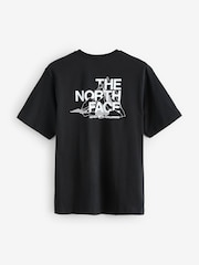 The North Face Black Moutain Sketch Back Print Relaxed 100% Cotton T-Shirt - Image 5 of 5