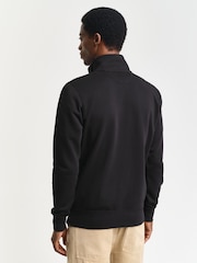 GANT Black GANT Regular-Fit Shield Logo Full Zip Black Sweatshirt - Image 3 of 5