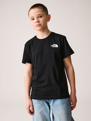 The North Face Black Teen 100% Cotton Mountain Sketch Back Print T-Shirt - Image 2 of 7