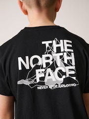The North Face Black Teen 100% Cotton Mountain Sketch Back Print T-Shirt - Image 5 of 7