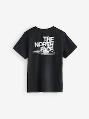 The North Face Black Teen 100% Cotton Mountain Sketch Back Print T-Shirt - Image 7 of 7