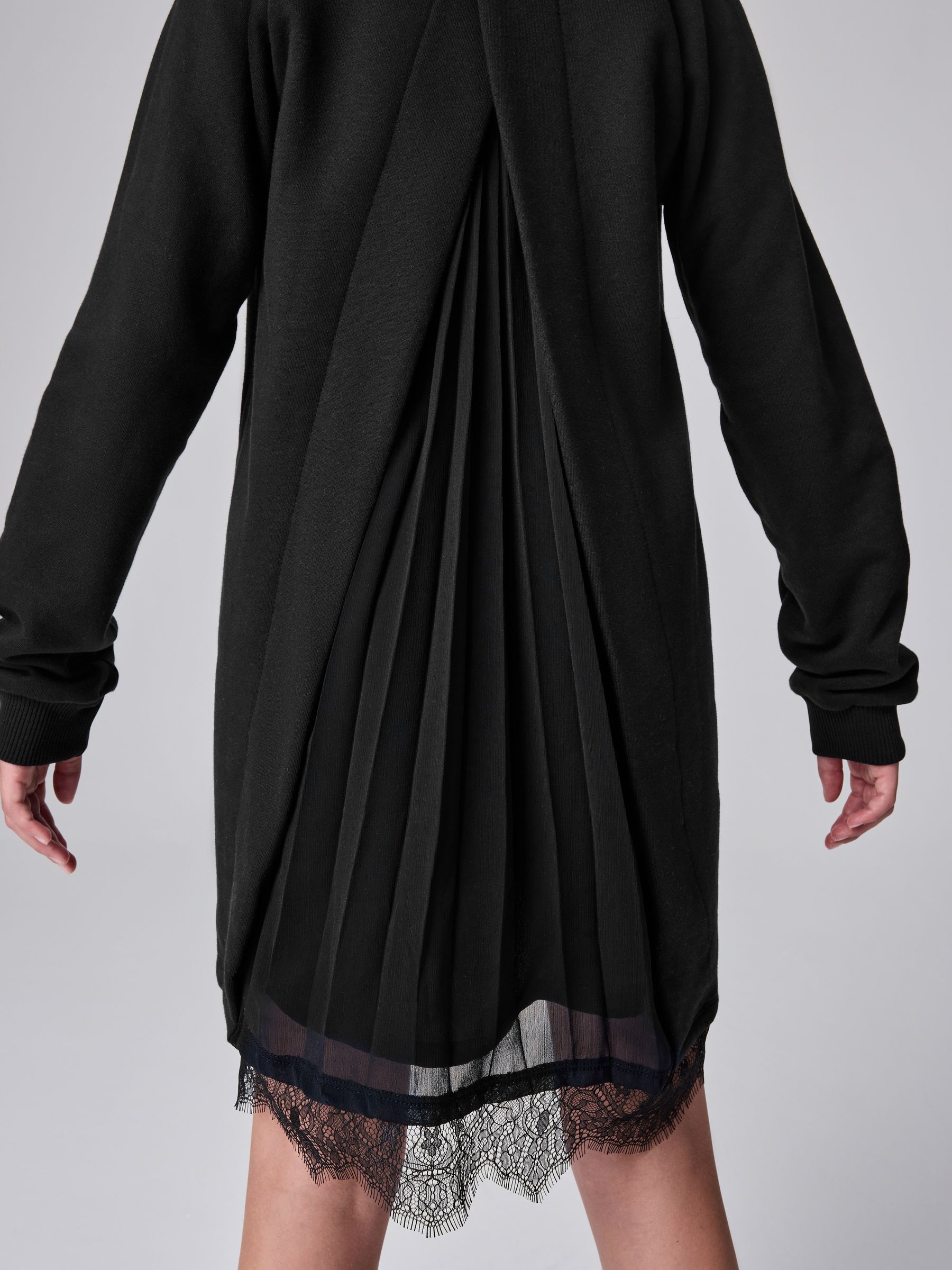 Buy smALLSAINTS Black Lee Lace Sweat Dress from Next USA