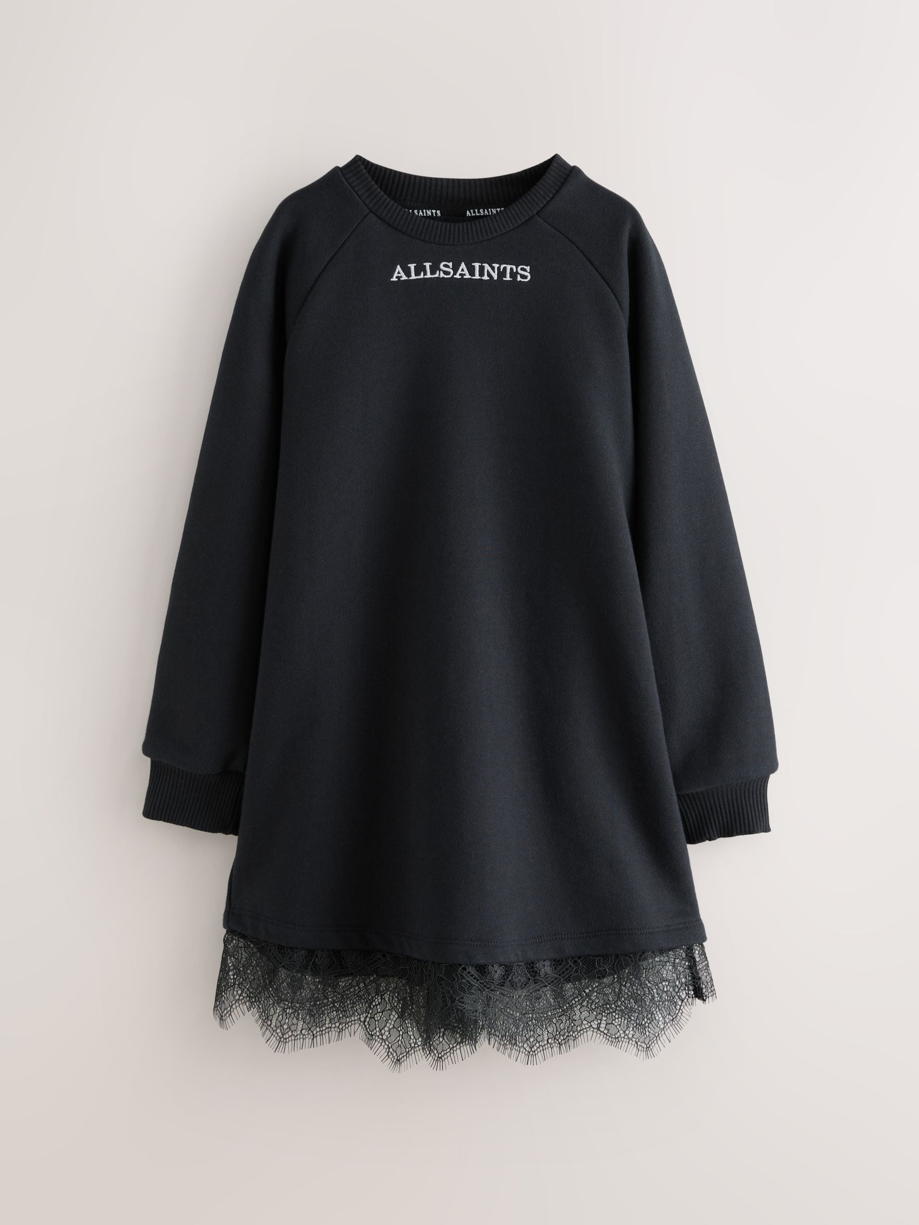 Buy smALLSAINTS Black Lee Lace Sweat Dress from Next USA