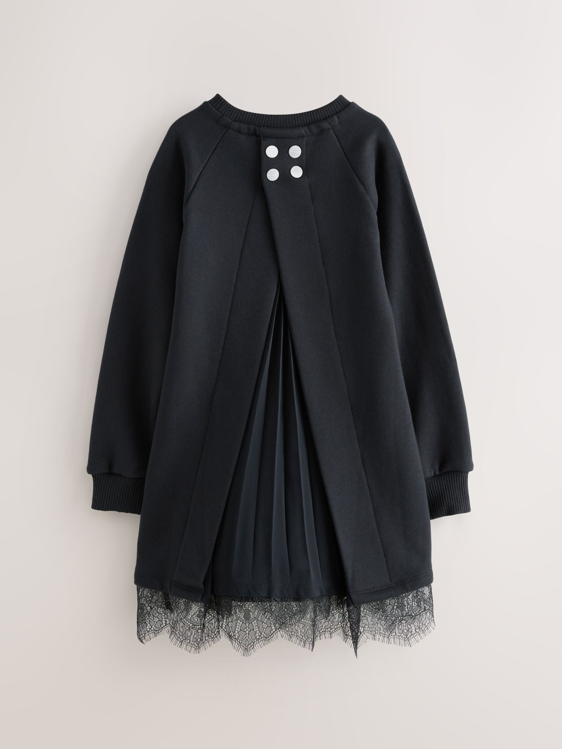 Buy smALLSAINTS Black Lee Lace Sweat Dress from Next USA
