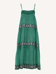 Devotion Twins Green Brilliant 100% Cotton Maxi Dress - Image 5 of 5