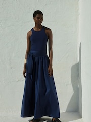 Devotion Twins Blue Lively 100% Cotton Poplin And Jersey Dress - Image 1 of 3