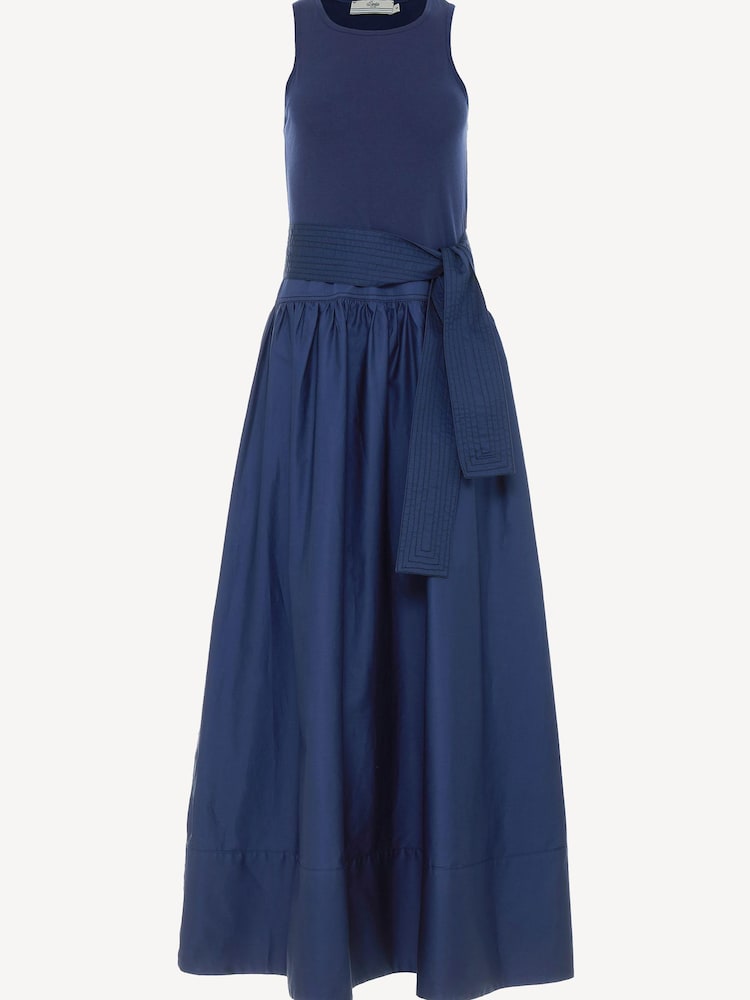 Devotion Twins Blue Lively 100% Cotton Poplin And Jersey Dress - Image 2 of 3