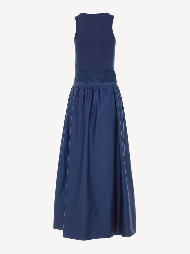 Devotion Twins Blue Lively 100% Cotton Poplin And Jersey Dress - Image 4 of 4