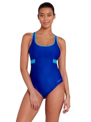 Zoggs Blue Dakota Crossback Swimsuit - Image 2 of 7