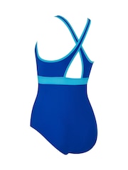 Zoggs Blue Dakota Crossback Swimsuit - Image 7 of 7