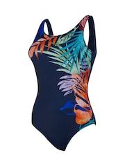 Zoggs Blue Scoopback with Foam Cupped Swimsuit - Imagen 6 de 7