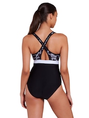 Zoggs Classique Dakota Crossback Black Swimsuit - Image 5 of 7