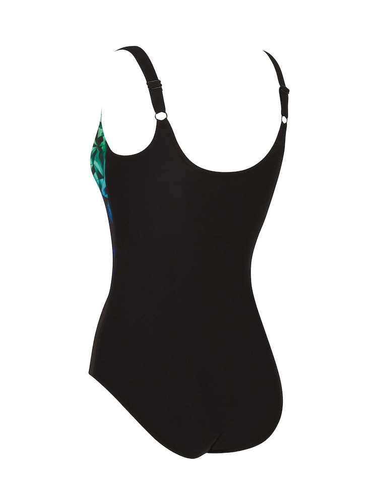 Zoggs bauchformender Badeanzug mit verstellbarem Scoopback-Design in Schwarz - Bild 9 von 9