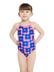 Zoggs Girls Pink Tex Back Swimsuit - Image 2 of 6