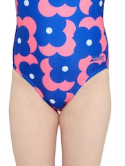 Zoggs Girls Pink Tex Back Swimsuit - Image 4 of 6