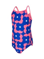 Zoggs Girls Pink Tex Back Swimsuit - Image 5 of 6