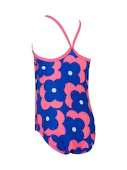 Zoggs Girls Pink Tex Back Swimsuit - Image 6 of 6