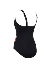 Zoggs Wrap Panel Classic Back Dream Black Swimsuit - Image 8 of 8