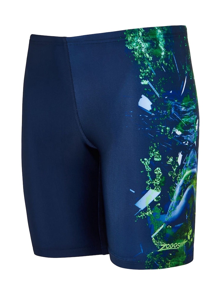Zoggs Boys Blue Mid Jammer Swim Shorts - Image 6 of 6