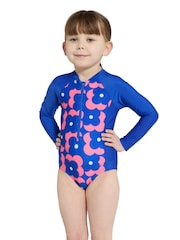 Zoggs Girls Blue Swimsuit - Image 2 of 6