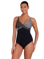 Zoggs Seafarer Adjustable Classicback Black Swimsuit - Image 1 of 8