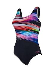 Zoggs Adjustable Scoopback Tummy Control Black Swimsuit - Image 6 of 7