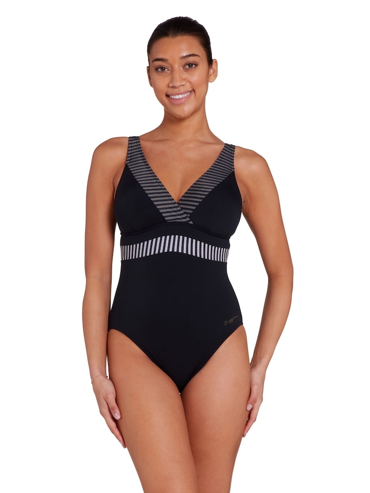 Zoggs Seafarer Squareback Black Swimsuit - Image 4 of 8