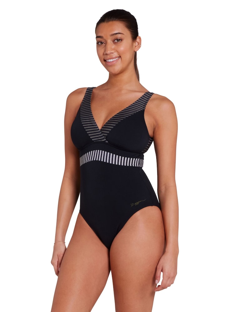 Zoggs Seafarer Squareback Black Swimsuit - Image 5 of 8