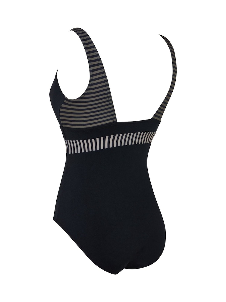 Zoggs Seafarer Squareback Black Swimsuit - Image 8 of 8