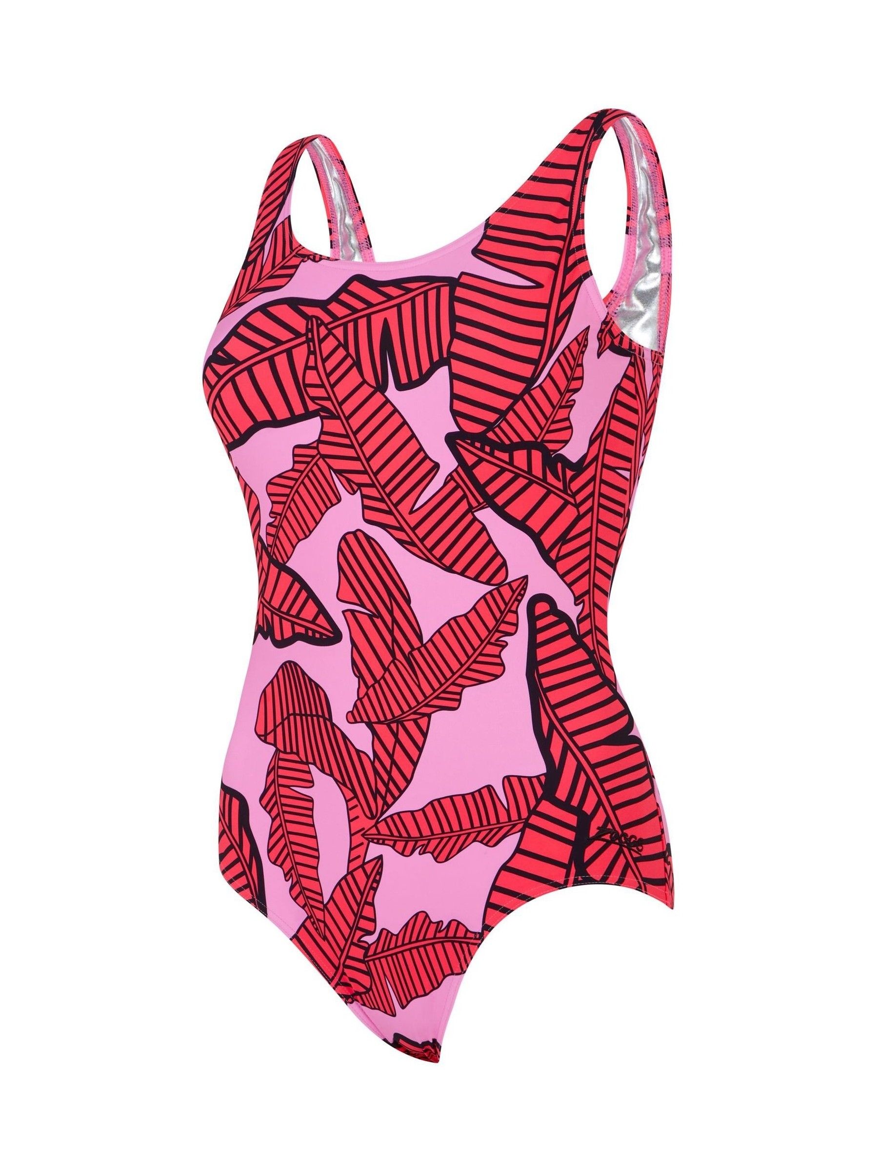 Buy Zoggs Pink Awaken Thermal Silver Lined Scoopback Swimsuit from