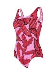 Zoggs Pink Awaken Thermal Silver Lined Scoopback Swimsuit - Image 7 of 9