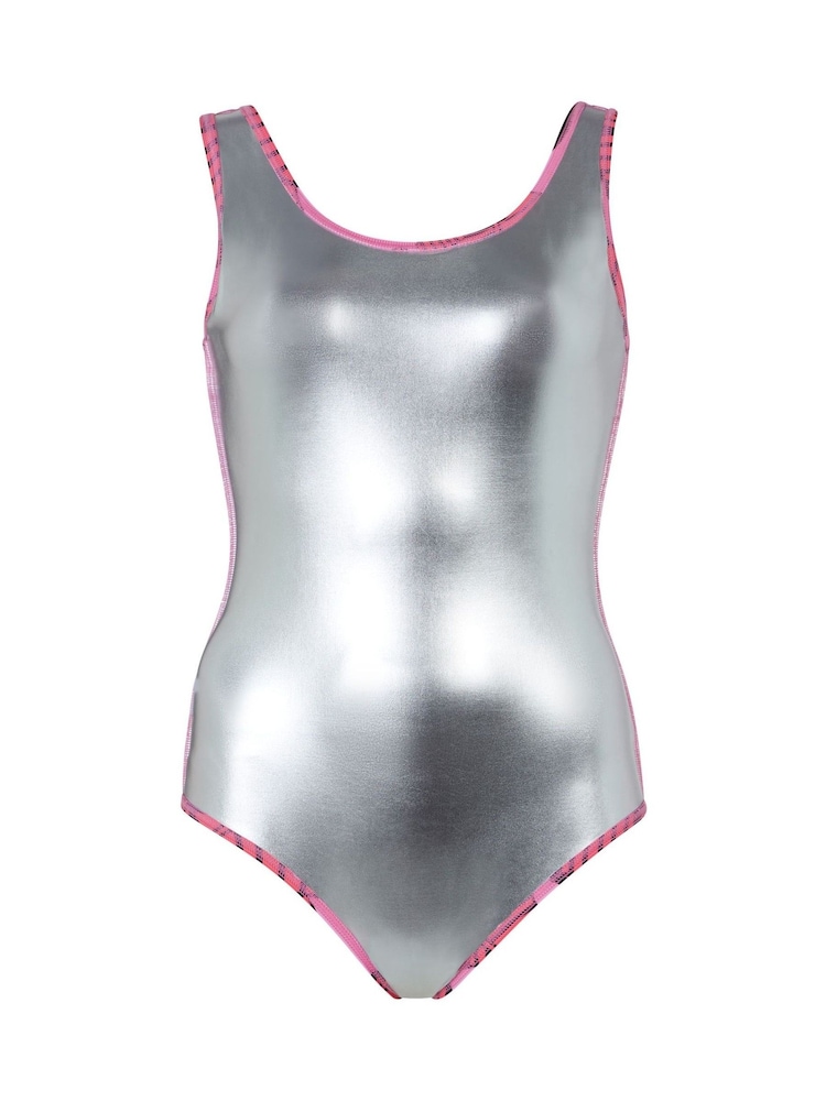 Zoggs Pink Awaken Thermal Silver Lined Scoopback Swimsuit - Image 9 of 9