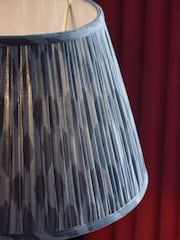 Navy Blue Geo Pleated Lamp Shade - Image 5 of 6