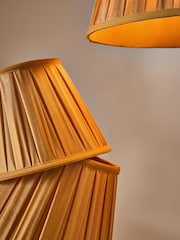 Ochre Yellow Box Pleated Lamp Shade - Image 3 of 6