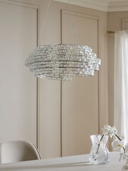 Chrome Monaco Extra Large Chandelier Ceiling Light Fitting - Image 2 of 4