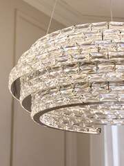 Chrome Monaco Extra Large Chandelier Ceiling Light Fitting - Image 3 of 4